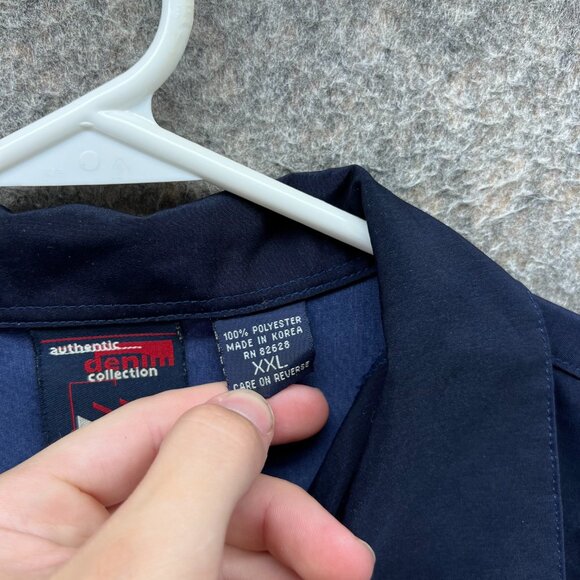 Vintage Southpole Shirt Mens XXL Blue Hawaiian Button Y2K Palm Trees Streetwear - Picture 2 of 14